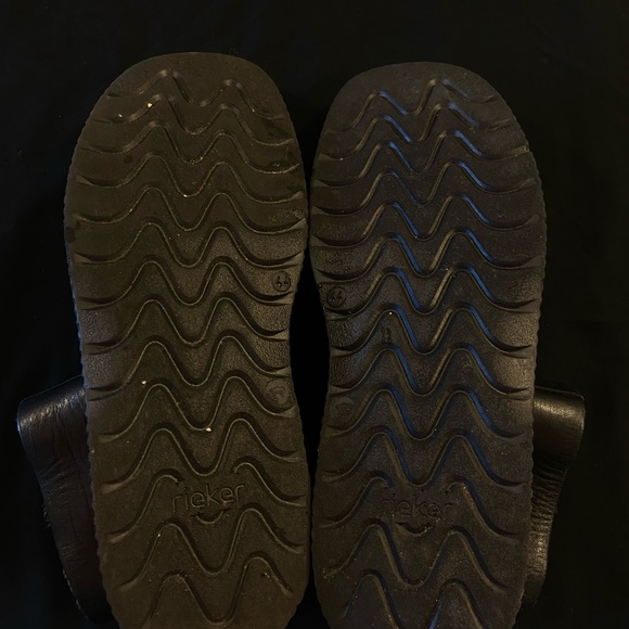 Reiker Men’s Black Leather Ankle Shearling lined Boots size 10.5 / 44 - Picture 5 of 7